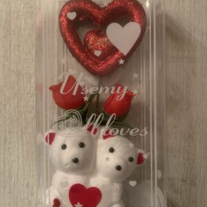 Maci és szív díszdobozban