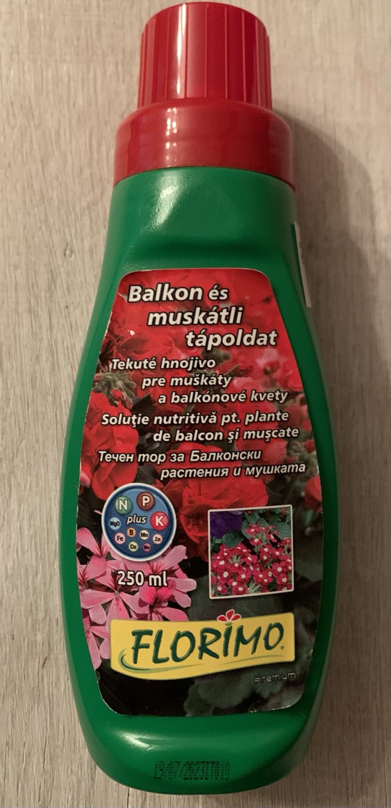 Balkon- és muskátli tápoldat